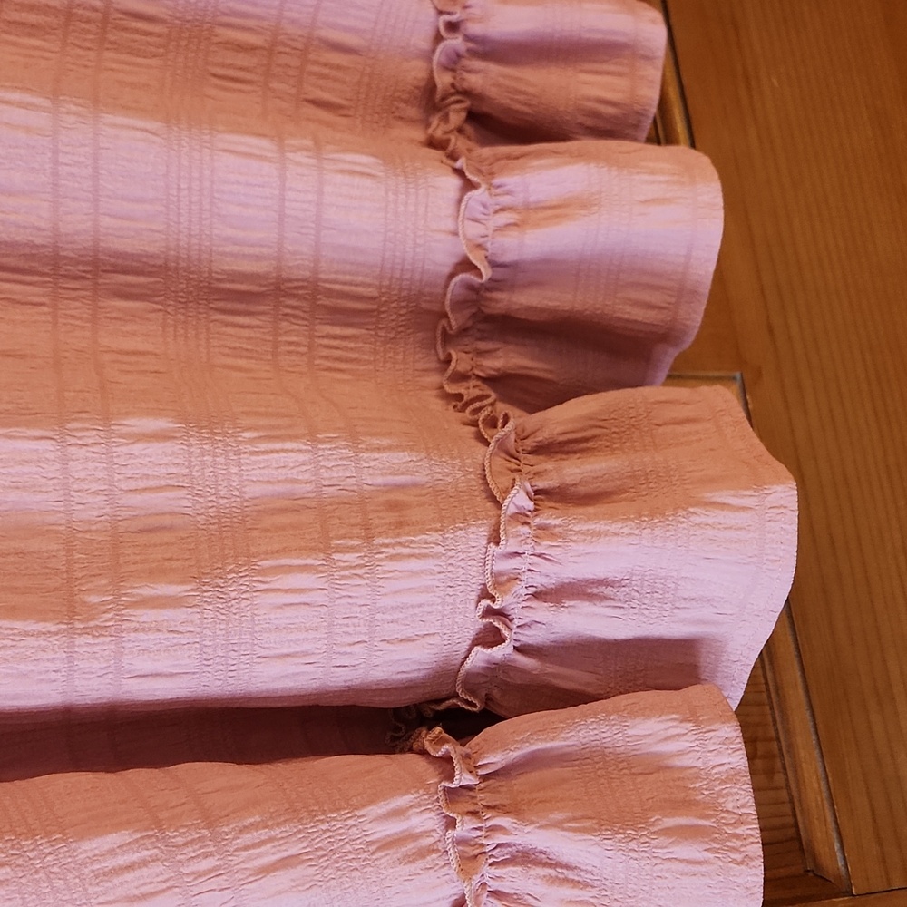 EMERY ROSE Dusty Pink Ruffle Hem Blouse - Picture 4 of 4